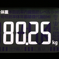 体重計測定値6日目