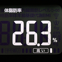 体脂肪率測定値6日目