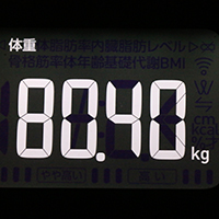 体重計測定値7日目