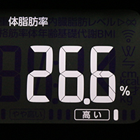 体脂肪率測定値7日目