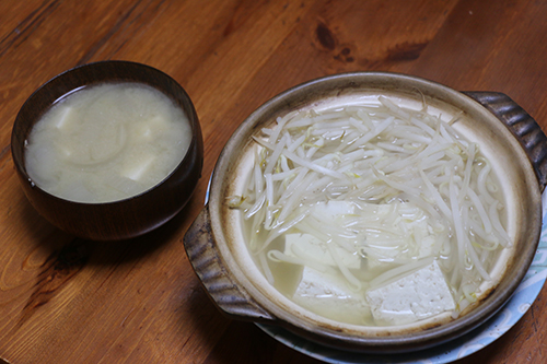 味噌汁・湯豆腐 もやし