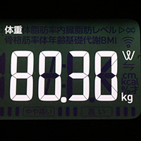 体重計測定値8日目