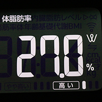 体脂肪率測定値10日目