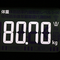 体重計測定値11日目