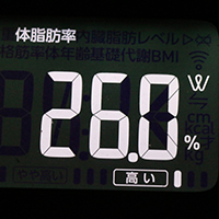 体脂肪率測定値21日目