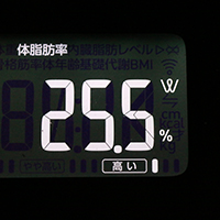 体脂肪率測定値22日目