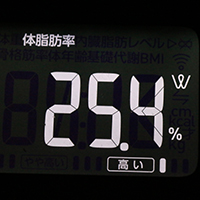 体脂肪率測定値27日目