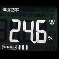 体脂肪率測定値30日目