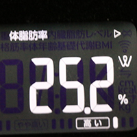 体脂肪率測定値33日目