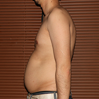 デブ画像左横 デブの2週間ダイエット日記34日目