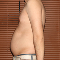 デブ画像左横 デブの2週間ダイエット日記35日目