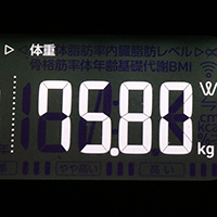 体重計測定値36日目