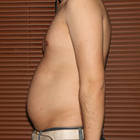 デブ画像左横 デブの2週間ダイエット日記36日目