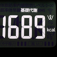 基礎代謝測定値36日目