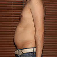 デブ画像左横 デブの2週間ダイエット日記38日目