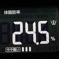体脂肪率測定値39日目