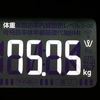 体重計測定値40日目