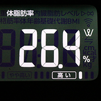 体脂肪率測定値17日目