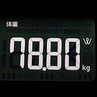 体重計測定値18日目
