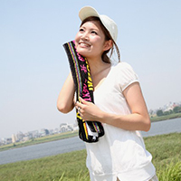 汗をかいた女性