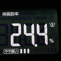 体脂肪率測定値42日目