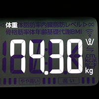 体重計測定値56日目
