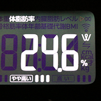 体脂肪率測定値57日目