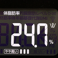 体脂肪率測定値58日目