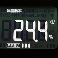 体脂肪率測定値60日目