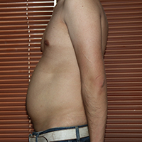 デブ画像左横 デブの2週間ダイエット日記60日目