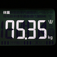 体重計測定値43日目