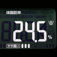 体脂肪率測定値43日目