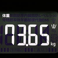 体重計測定値61日目
