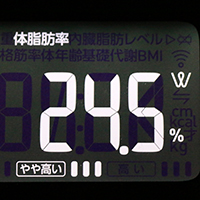 体脂肪率測定値61日目
