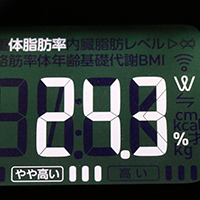 体脂肪率測定値62日目