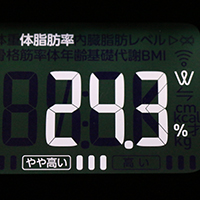 体脂肪率測定値63日目