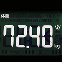 体重計測定値64日目