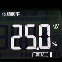 体脂肪率測定値47日目