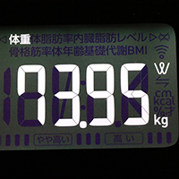 体重計測定値50日目